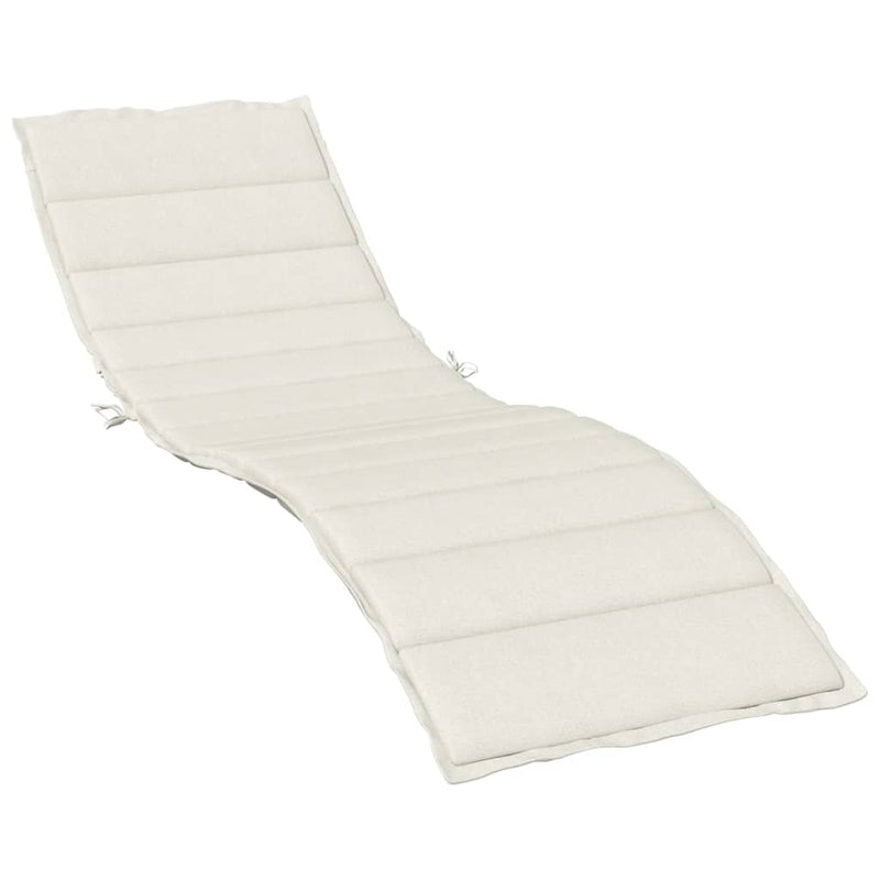 Sun Lounger Cushion Melange Cream 78.7"x19.7"x1.6" Fabric