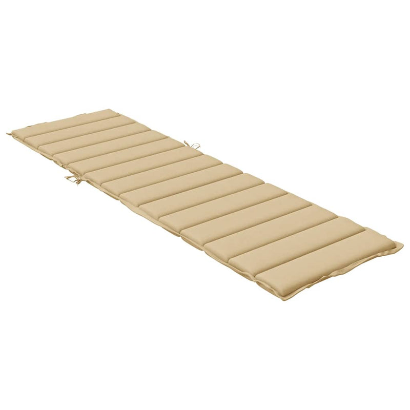 Sun Lounger Cushion Melange Beige 78.7"x19.7"x1.6" Fabric