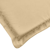 Sun Lounger Cushion Melange Beige 78.7"x19.7"x1.6" Fabric