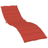 Sun Lounger Cushion Melange Red 78.7"x19.7"x1.6" Fabric