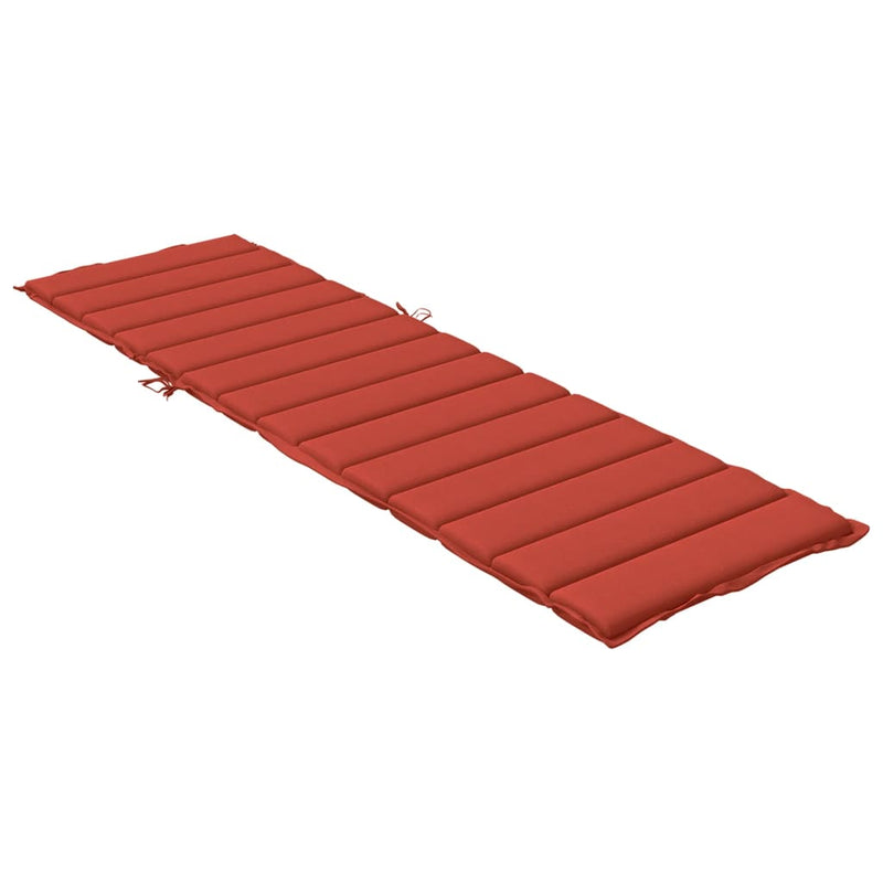 Sun Lounger Cushion Melange Red 78.7"x19.7"x1.6" Fabric