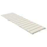 Sun Lounger Cushion Melange Cream 78.7"x27.6"x1.6" Fabric