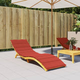 Sun Lounger Cushion Melange Red 78.7"x27.6"x1.6" Fabric