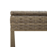 Sun Lounger with Canopy and Table Gray Poly Rattan