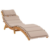 Sun Loungers with Cushions 2 pcs Taupe Solid Wood Acacia