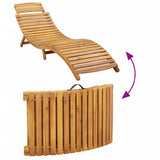 Sun Loungers with Cushions 2 pcs Red Solid Wood Acacia