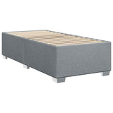 Bed Frame without Mattress Light Gray Twin Fabric