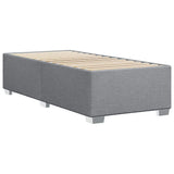 Bed Frame without Mattress Light Gray Twin Fabric