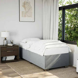 Bed Frame without Mattress Light Gray Twin Fabric