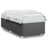 Bed Frame without Mattress Dark Gray Twin Fabric