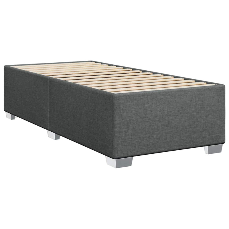 Bed Frame without Mattress Dark Gray Twin Fabric