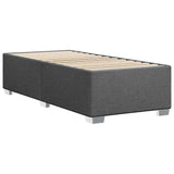 Bed Frame without Mattress Dark Gray Twin Fabric