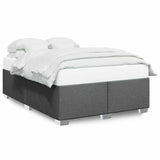 Bed Frame without Mattress Dark Gray Full Fabric