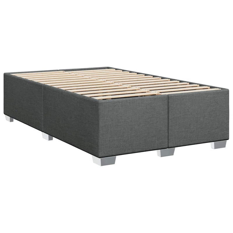 Bed Frame without Mattress Dark Gray Full Fabric