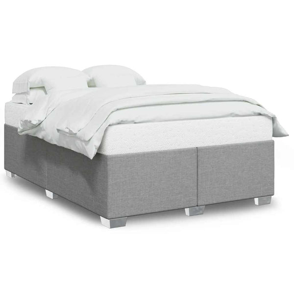 Bed Frame without Mattress Light Gray Queen Fabric