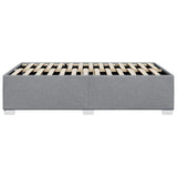 Bed Frame without Mattress Light Gray Queen Fabric