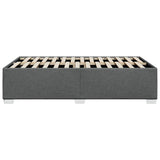 Bed Frame without Mattress Dark Gray Queen Fabric