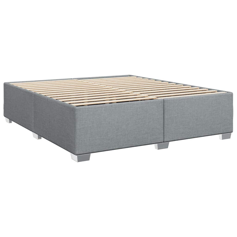 Bed Frame without Mattress Light Gray California King Fabric