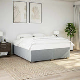 Bed Frame without Mattress Light Gray California King Fabric