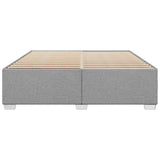 Bed Frame without Mattress Light Gray King Fabric