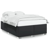 Bed Frame without Mattress Black Full Faux Leather