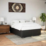 Bed Frame without Mattress Black Full Faux Leather