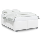 Bed Frame without Mattress White Full Faux Leather