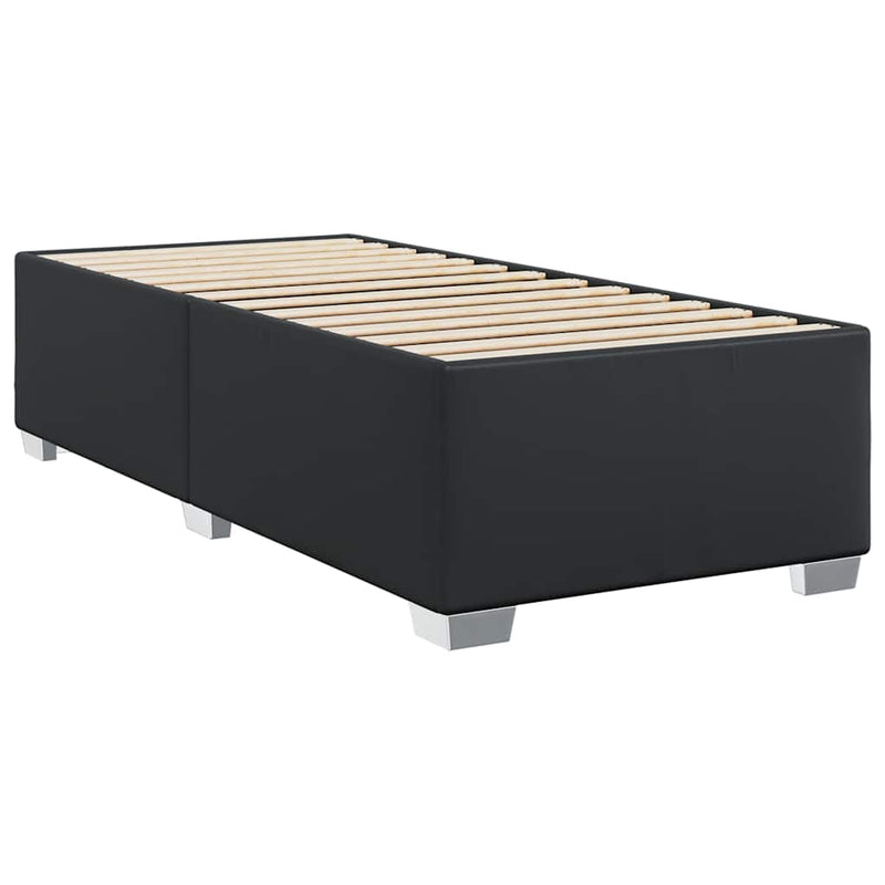 Bed Frame without Mattress Black Twin Faux Leather