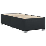 Bed Frame without Mattress Black Twin Faux Leather