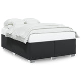 Bed Frame without Mattress Black Queen Faux Leather