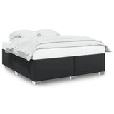 Bed Frame without Mattress Black California King Faux Leather