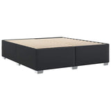 Bed Frame without Mattress Black California King Faux Leather