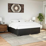 Bed Frame without Mattress Black California King Faux Leather