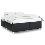 Bed Frame without Mattress Black King Faux Leather