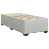 Bed Frame without Mattress Light Gray Twin Velvet