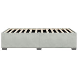 Bed Frame without Mattress Light Gray Twin Velvet