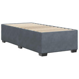 Bed Frame without Mattress Dark Gray Twin Velvet