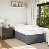 Bed Frame without Mattress Dark Gray Twin Velvet