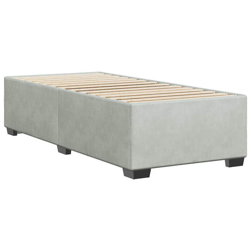 Bed Frame without Mattress Light Gray Twin XL Velvet