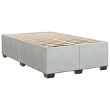 Bed Frame without Mattress Light Gray Full Velvet