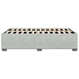 Bed Frame without Mattress Light Gray Full Velvet