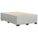 Bed Frame without Mattress Light Gray Full Velvet