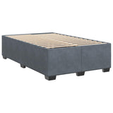 Bed Frame without Mattress Dark Gray Full Velvet