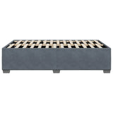 Bed Frame without Mattress Dark Gray Full Velvet