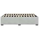 Bed Frame without Mattress Light Gray Queen Velvet