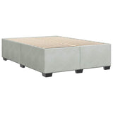 Bed Frame without Mattress Light Gray Queen Velvet