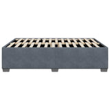 Bed Frame without Mattress Dark Gray Queen Velvet