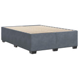 Bed Frame without Mattress Dark Gray Queen Velvet