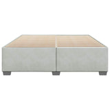 Bed Frame without Mattress Light Gray California King Velvet