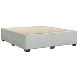 Bed Frame without Mattress Light Gray California King Velvet